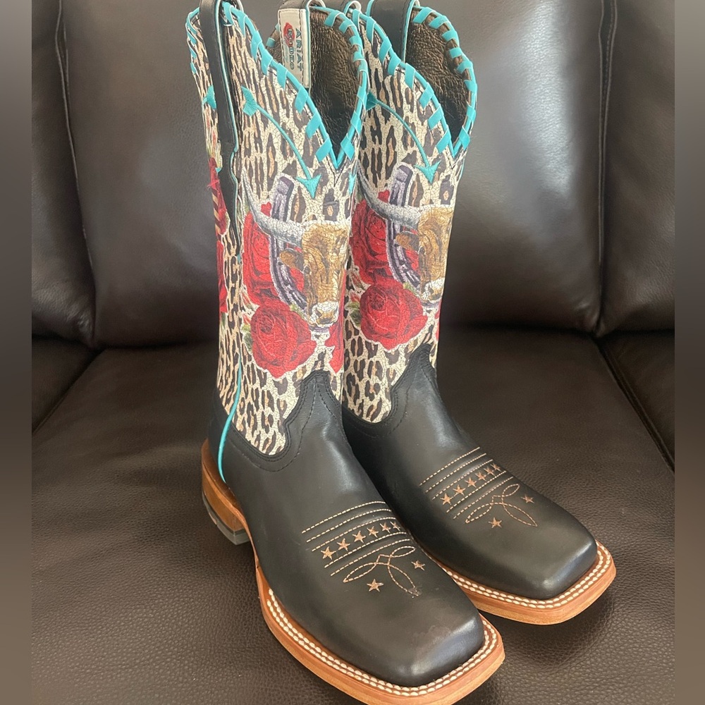 NEW Ariat Frontier Rodeo Quincy Western Boot RARE - Picture 2 of 14